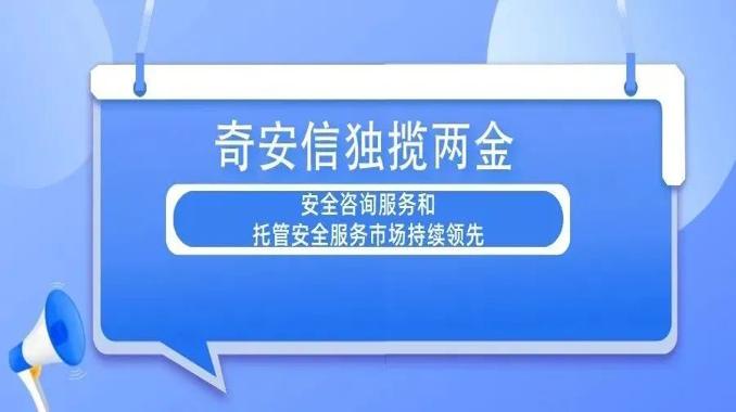 独揽两金！奇安信安全咨询服务和托管安全服务市场持续领先